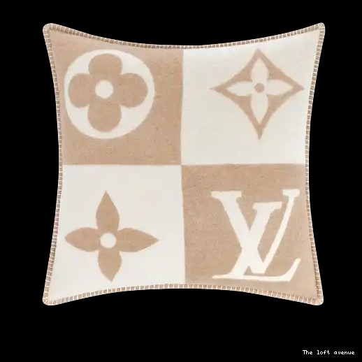 THROW CUSTOM CHECKMATE WOOL LV PILLOW 0619